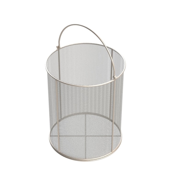 Anysizebasket Round Wire Mesh Basket: 10Dia. x 12H, 304 SS, 3/16 Rod Frame, Mesh: 8 x .047 TMT-100RND120-C08S - main
